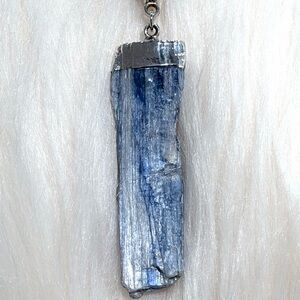 Raw Blue Kyanite Pendant Necklace